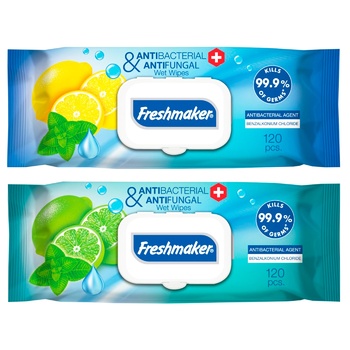Servetele Fresmaker Antibacterial umede 120buc - cumpărați, prețuri pentru BONUS - foto 1
