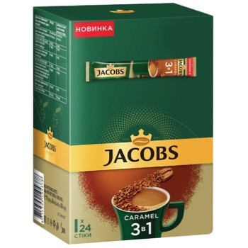 Напиток кофейный Jacobs Карамель 3in1 15г - купить, цены на BONUS - фото 1