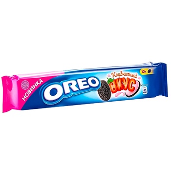 Biscuiți Oreo cu gust de cacao și crema căpșună 95g - cumpărați, prețuri pentru METRO - foto 1