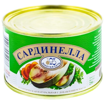 Сардинелла Золотая Сеть в масле 250г - купить, цены на BONUS - фото 1